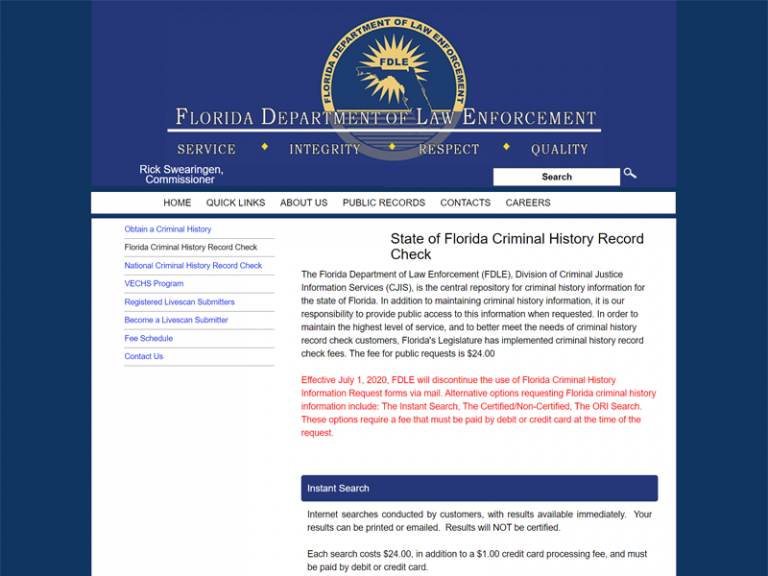 Florida Background Check For Employment